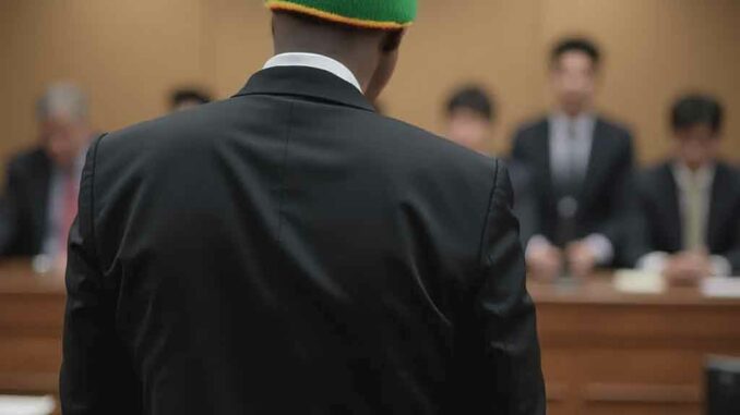 Charles at court, standing firm in his pursuit of justice—a pivotal moment in his fight for fairness.